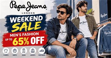 Pepe Jeans Weekend Sale: Men’s Fashion Up to 65% Off!