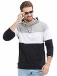 Buy Men's Stylish, Young & Trendy Hooded Black, Grey, White Full Sleeve T-Shirt
