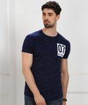 Metronaut Men Round Neck Blue T-Shirt 50% off