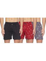 Men's Printed Regular Boxer Shorts (Pack of 3)