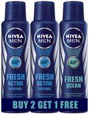 (Buy 2 Get 1 Free)Nivea Fresh Active Deodrant, 150ml