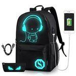 Heavy Discount : Luminous USB Charge Anti-theft Backpack Laptop bag