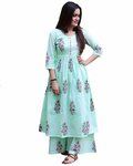 Marlin Women's Cotton Kurti With Palazzo Pant