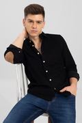 BLACK CORDUROY SHIRT