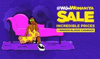 WOW Womaniya sale get minimum Rs.4000 cashback on furniture's