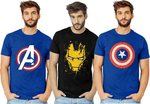 Buy Printed Men Round Neck Black T-Shirt
