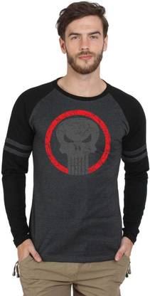 Marvel Printed Men's Round Neck Black, Black T-Shirt